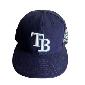 Tampa Bay Rays Fitted 7 3/8 New Era World Series 2008 Hat #1257
